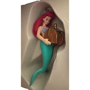 Vintage Disney Christmas Ornament Ariel The Little Mermaid w Treasure Chest
